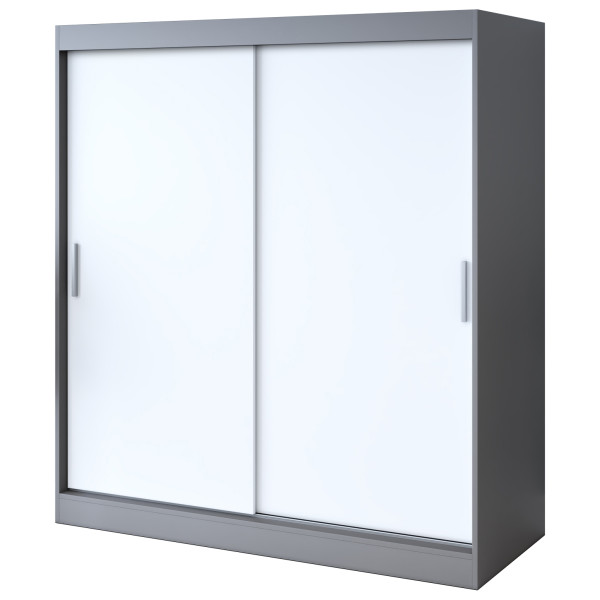 Szafa przesuwna 180x200 Gold , Antracyt mat / Biały mat 629979