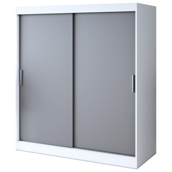 Szafa przesuwna 180x200 Gold , Biały mat / Antracyt mat 630136