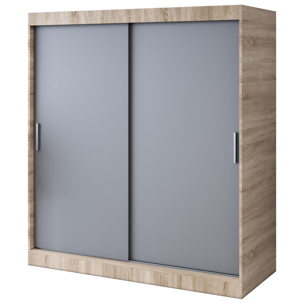 Szafa przesuwna 180x200 Gold , Dąb Sonoma / Antracyt mat 629762