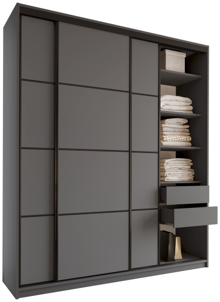 Szafa przesuwna 200 cm LOFT MAX z szufladami 527302