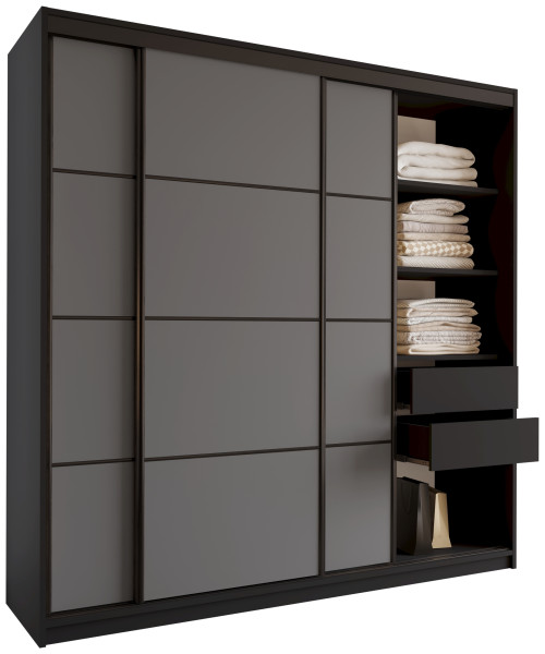 Szafa przesuwna 200 cm LOFT z półkami 527160