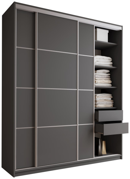 Szafa przesuwna 200 cm TOP MAX grafit 245594