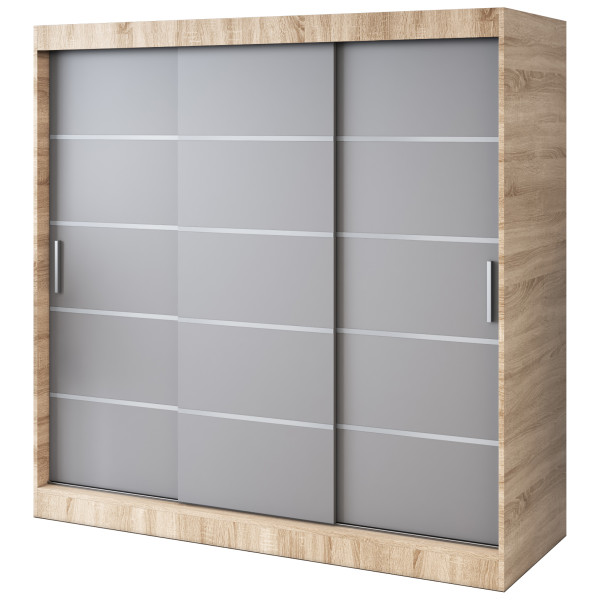 Szafa przesuwna 200x200 Nina , Dąb Sonoma / Antracyt mat 630077
