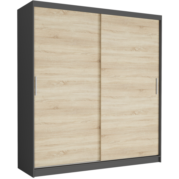Szafa przesuwna 203 cm FRAMIRE Tivaro VI antracyt sonoma 963049