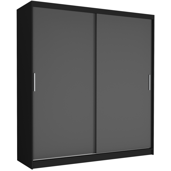 Szafa przesuwna 203 cm FRAMIRE Tivaro VI czarny antracyt 963050