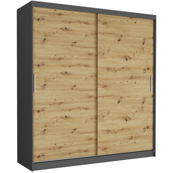 Szafa przesuwna 203 cm FRAMIRE Tivaro VI czarny artisan 963024