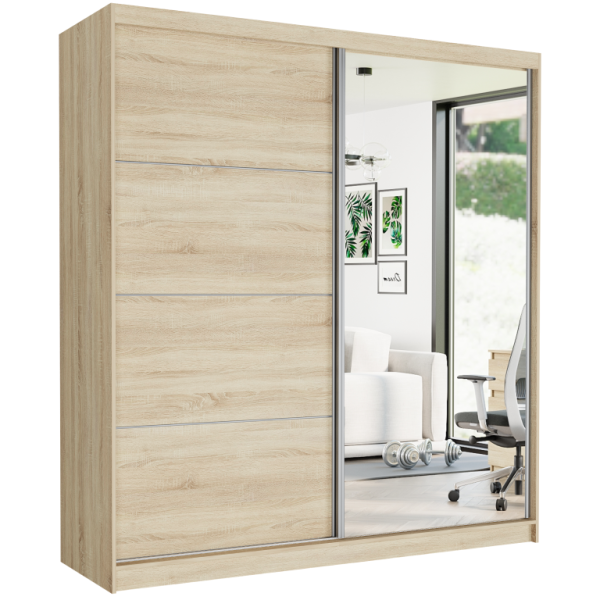Szafa przesuwna 203 cm z lustrem FRAMIRE Tivaro VIII sonoma sonoma 963043