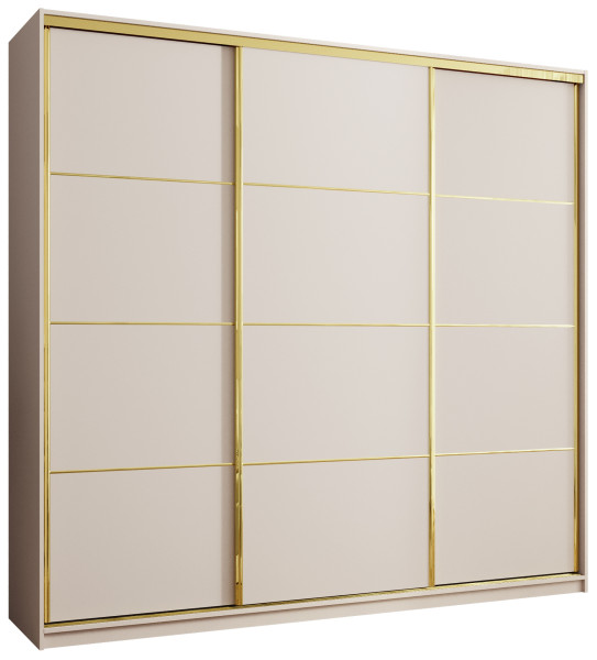 Szafa przesuwna 250 cm GOLD NEW MAX wysoka trzydrzwiowa szafa do sypialni 671476