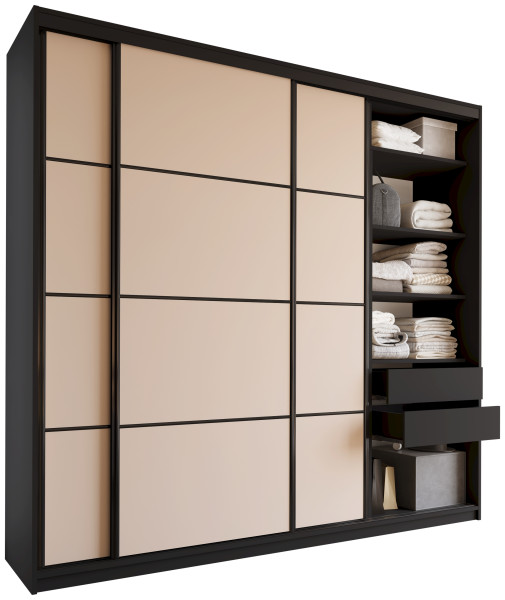 Szafa przesuwna 250 cm LOFT MAX beż 527378
