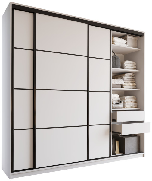 Szafa przesuwna 250 cm LOFT MAX z półkami 527252