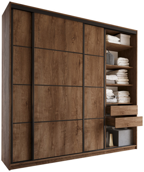 Szafa przesuwna 250 cm LOFT MAX z szufladami 527179