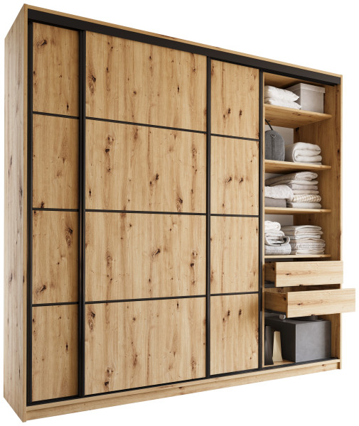 Szafa przesuwna 250 cm LOFT MAX z szufladami 527191