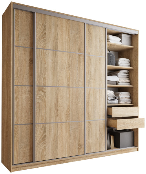 Szafa przesuwna 250 cm TOP MAX dąb sonoma 245616