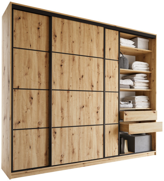 Szafa przesuwna 280 cm LOFT MAX z szufladami 527165