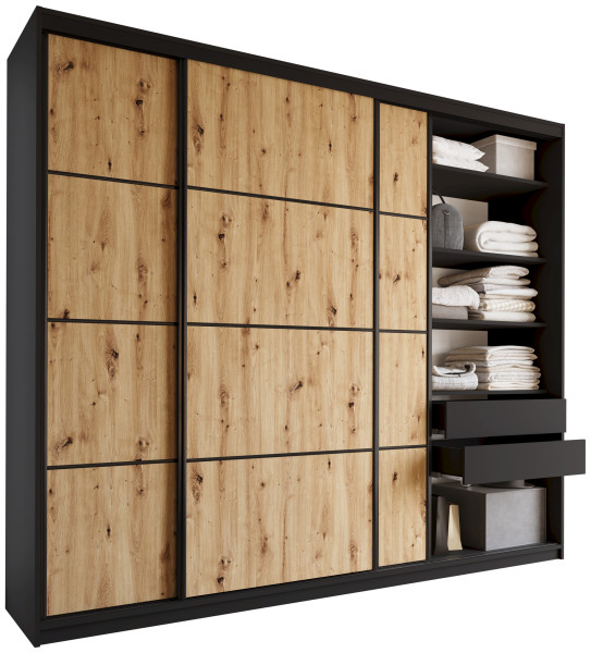 Szafa przesuwna 280 cm LOFT MAX z szufladami 527259