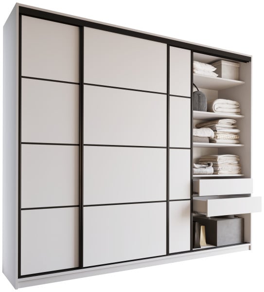 Szafa przesuwna 280 cm LOFT MAX z szufladami 527320