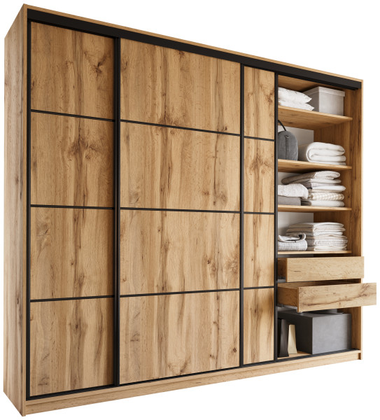 Szafa przesuwna 280 cm LOFT MAX z szufladami 527331