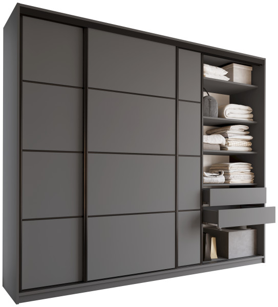 Szafa przesuwna 280 cm LOFT MAX z szufladami 527135