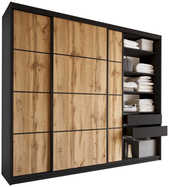 Szafa przesuwna 280 cm LOFT MAXz szufladami 527359