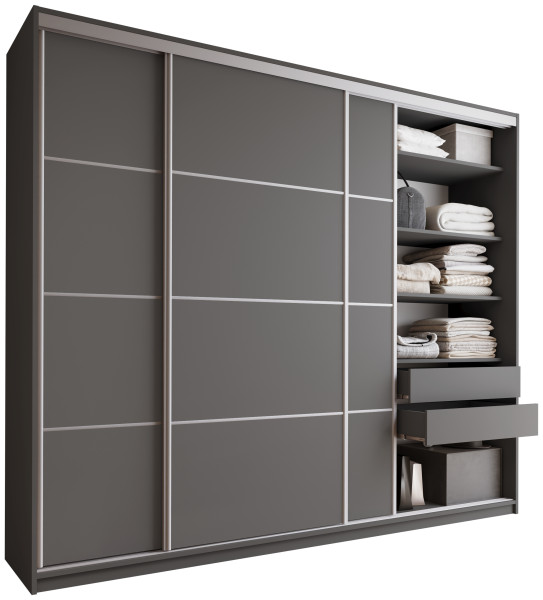 Szafa przesuwna 280 cm TOP MAX grafit 245799