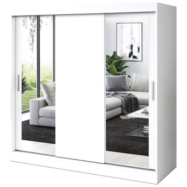 Szafa przesuwna 2x Lustro 200x200 Sofia , Biały mat 629816