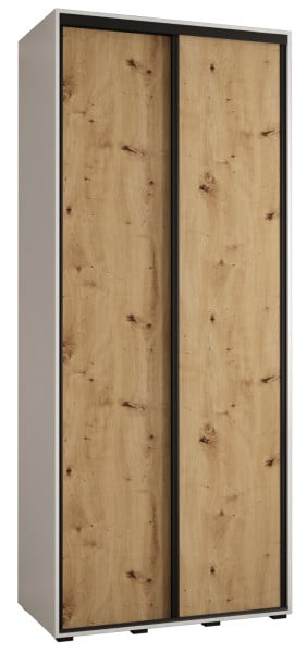 Szafa przesuwna 45 Cannes 1 120 biały+artisan+czarny 172582