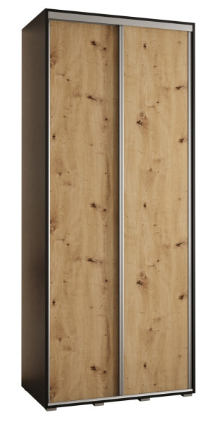 Szafa przesuwna 45 Cannes 1 120 czarny+artisan+srebrny 172515