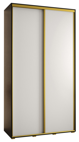 Szafa przesuwna 45 Cannes 1 130 czarny+biały+złoty 172585
