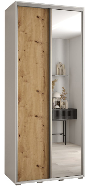 Szafa przesuwna 45 Cannes 3 110 biały+artisan+srebrny 176734