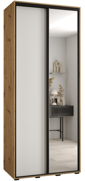 Szafa przesuwna 45 Cannes 3 120 artisan+biały+czarny 181131