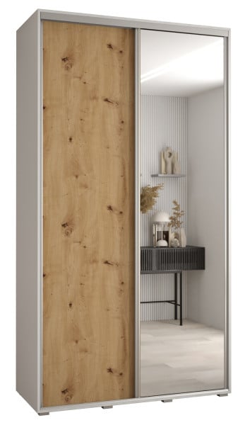 Szafa przesuwna 45 Cannes 3 130 biały+artisan+srebrny 181249
