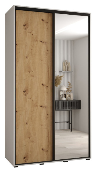 Szafa przesuwna 45 Cannes 3 140 biały+artisan+czarny 181283