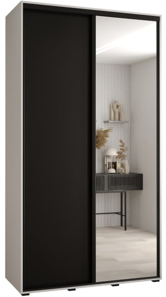 Szafa przesuwna 45 Cannes 3 140 biały+czarny+czarny 181254