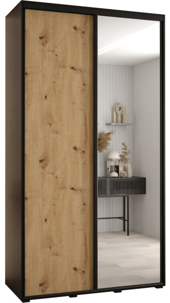 Szafa przesuwna 45 Cannes 3 140 czarny+artisan+czarny 181258