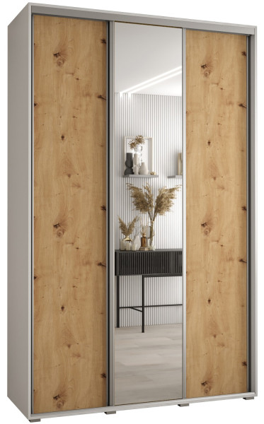 Szafa przesuwna 45 Cannes 3 150 biały+artisan+srebrny 180897