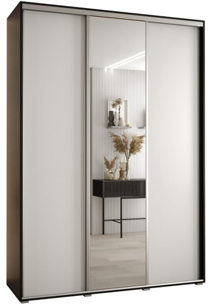 Szafa przesuwna 45 Cannes 3 170 czarny+biały+srebrny 181675