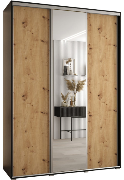 Szafa przesuwna 45 Cannes 3 180 czarny+artisan+srebrny 181745