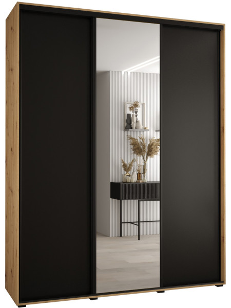 Szafa przesuwna 45 Cannes 3 190 artisan+czarny+czarny 181604