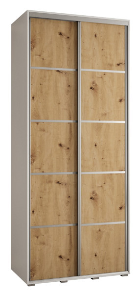 Szafa przesuwna 45 Cannes 4 110 biały+artisan+srebrny 183076