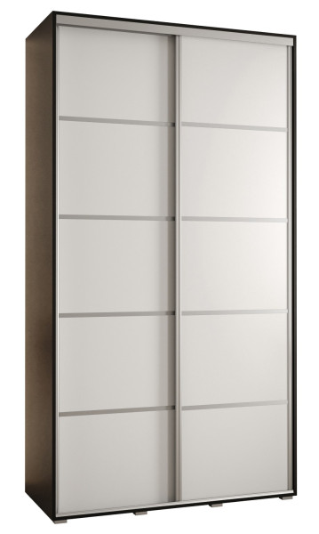 Szafa przesuwna 45 Cannes 4 130 czarny+biały+srebrny 183086