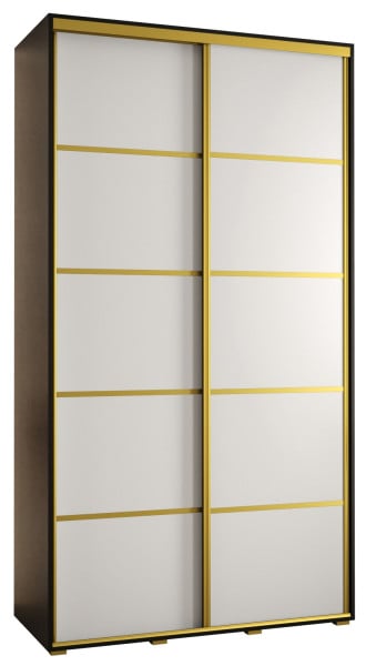 Szafa przesuwna 45 Cannes 4 130 czarny+biały+złoty 183090