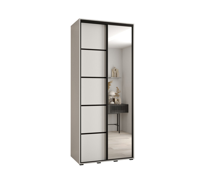 Szafa przesuwna 45 Cannes 5 100 biały+biały+czarny 759956