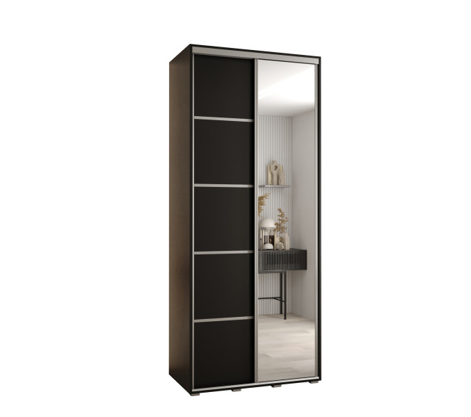 Szafa przesuwna 45 Cannes 5 110 czarny+czarny+srebrny 760160
