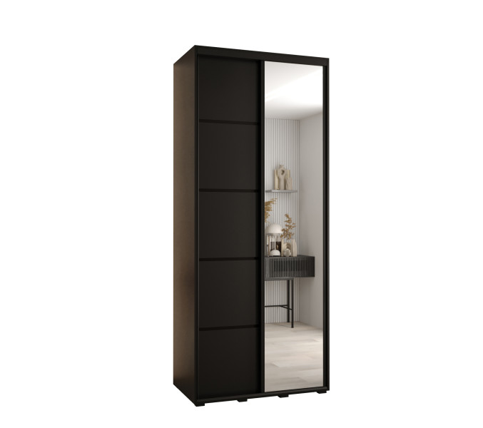 Szafa przesuwna 45 Cannes 5 120 czarny+czarny+czarny 760067