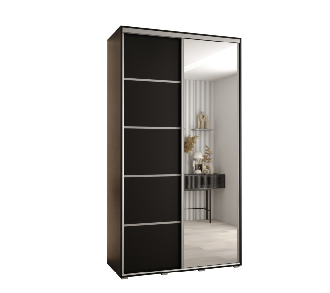 Szafa przesuwna 45 Cannes 5 130 czarny+czarny+srebrny 760200