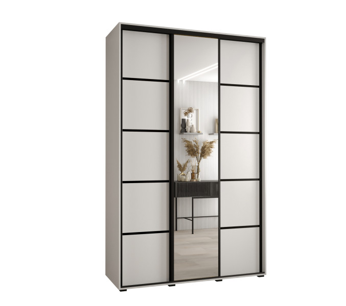 Szafa przesuwna 45 Cannes 5 160 biały+biały+czarny 760003