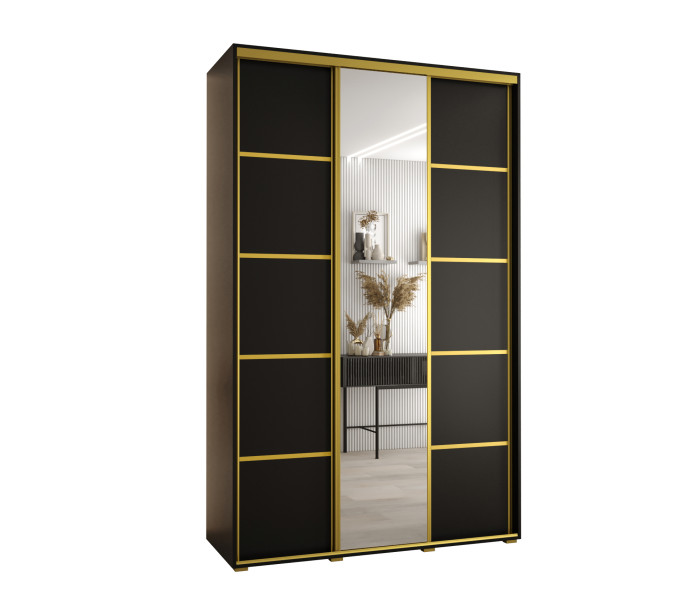 Szafa przesuwna 45 Cannes 5 160 czarny+czarny+złoty 760174