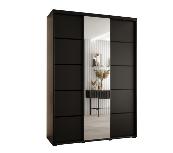 Szafa przesuwna 45 Cannes 5 170 czarny+czarny+czarny 760087