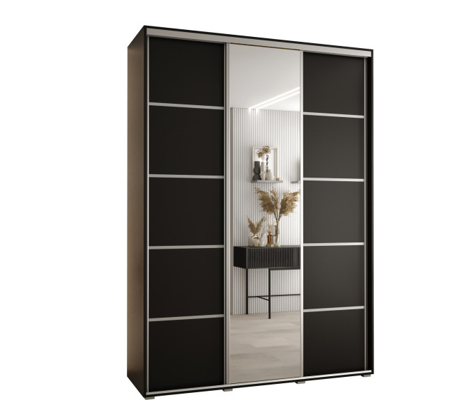Szafa przesuwna 45 Cannes 5 170 czarny+czarny+srebrny 759974