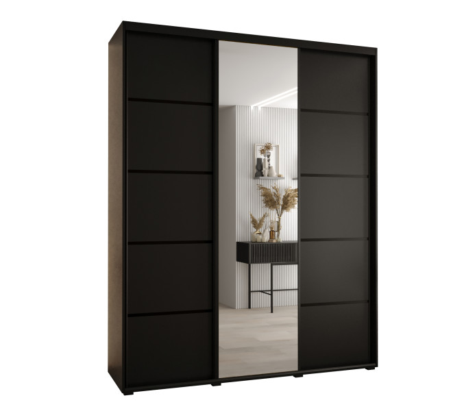 Szafa przesuwna 45 Cannes 5 190 czarny+czarny+czarny 760059